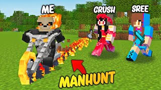 Speedrunner VS Hunter With my Girlfriends, But I Become a GHOST RIDER in Minecraft... 😲