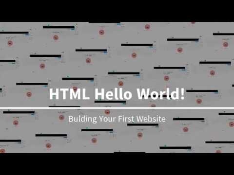 How To Build Your First Website #1 HTML Hello World!