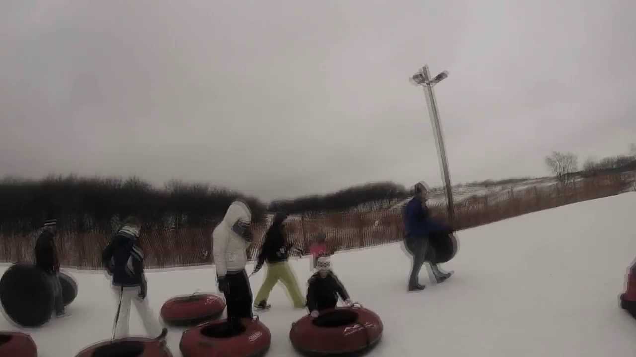 High speed tubing on Wilmot Mountain Wisconsin HD (hero 3) YouTube