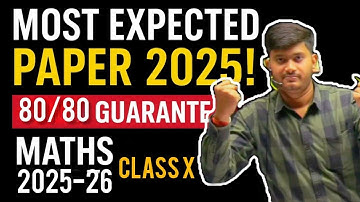 Class 10 Maths Expected Paper 2025-26 | Most expected Chapters Maths 2025-26 | Nidhir sir 