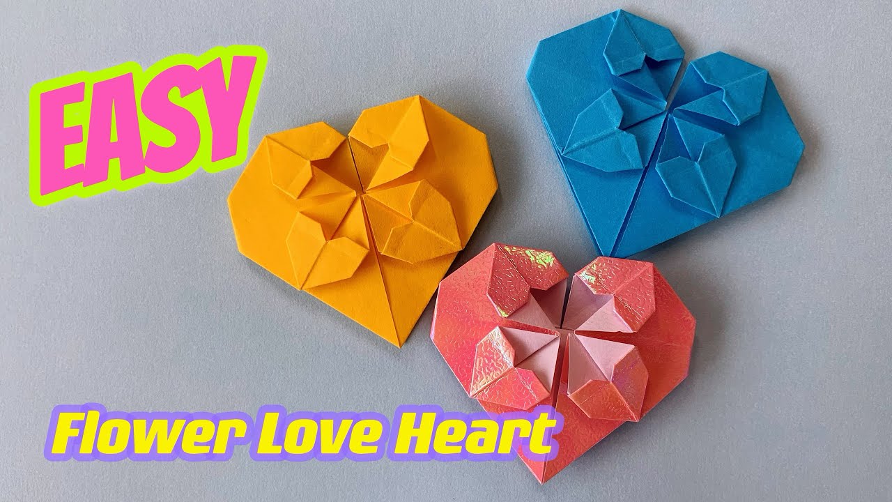 How To Make A Flower Love Heart Origami Paper Craft Tutorial YouTube how-to-make-a-flower-love-heart-origami-paper-craft-tutorial-youtube
