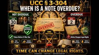 UCC § 3-304: When an Instrument Becomes Overdue 