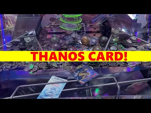 Marvel avengers coin pusher game get Thanos with card drop trick - YouTube