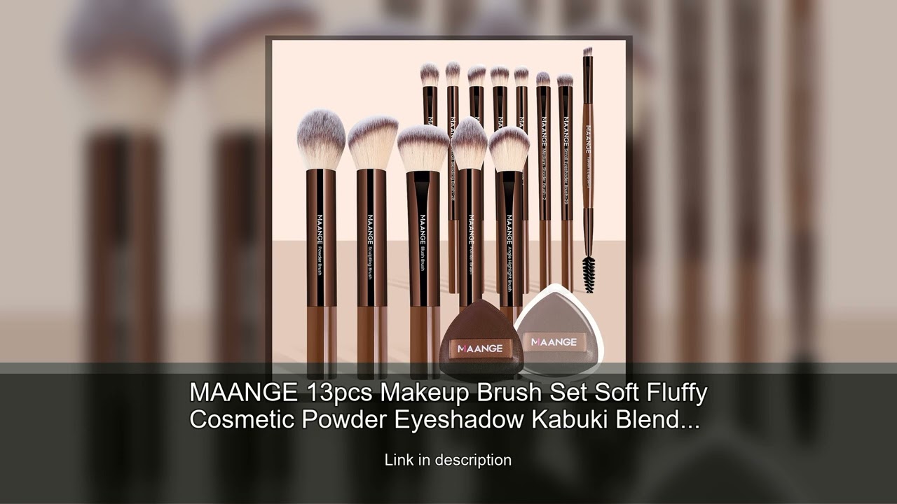 MAANGE 13pcs Makeup Brush Set Soft Fluffy Cosmetic Powder Eyeshadow Kabuki Blending Makeup Brus