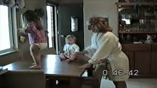 Mom changing diapers 1997