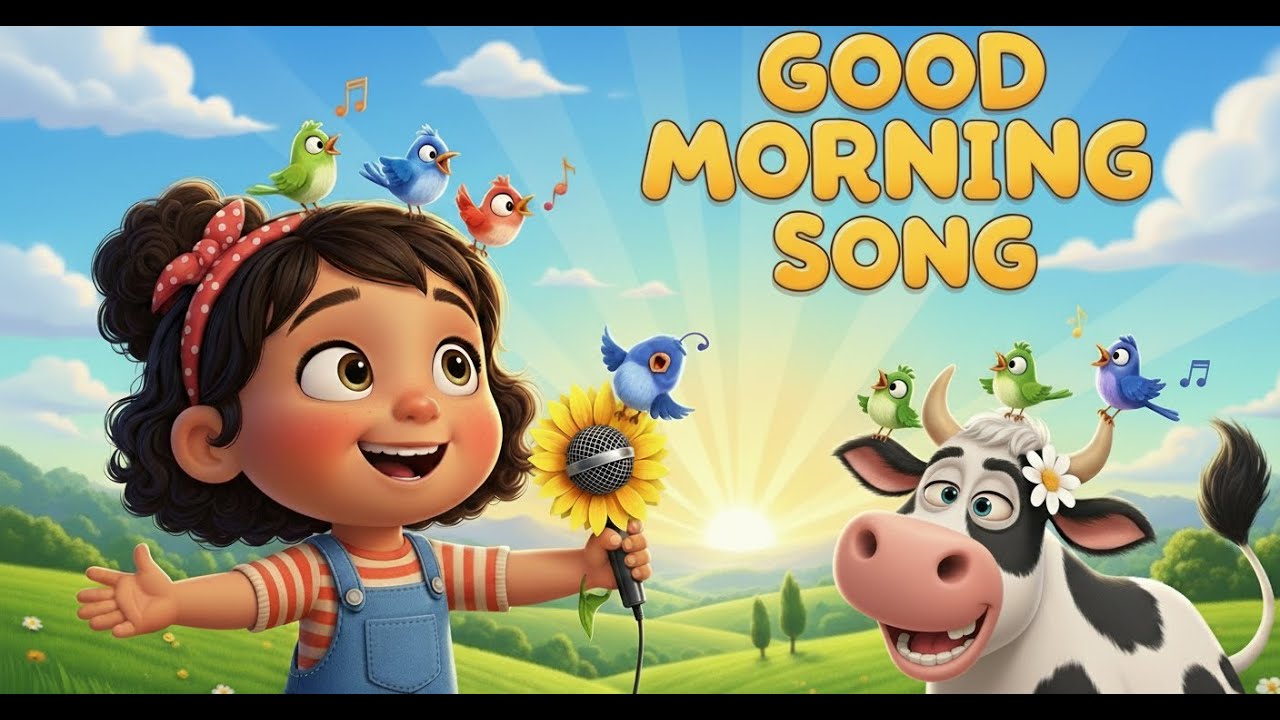 Песня «Доброе утро» для детей (с текстом) | Песни для дошкольников 🌈 | Детские обучающие песни