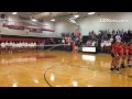 When the recorded #nationalanthem wouldn't play at #Palmyra vs. #Hershey the volleyball teams steppe