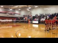 When the recorded #nationalanthem wouldn't play at #Palmyra vs. #Hershey the volleyball teams steppe