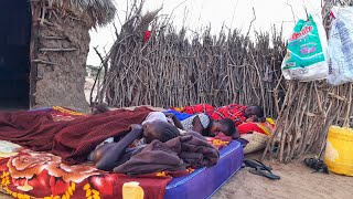 Morning  routine  of African village  Desert 🏜  women