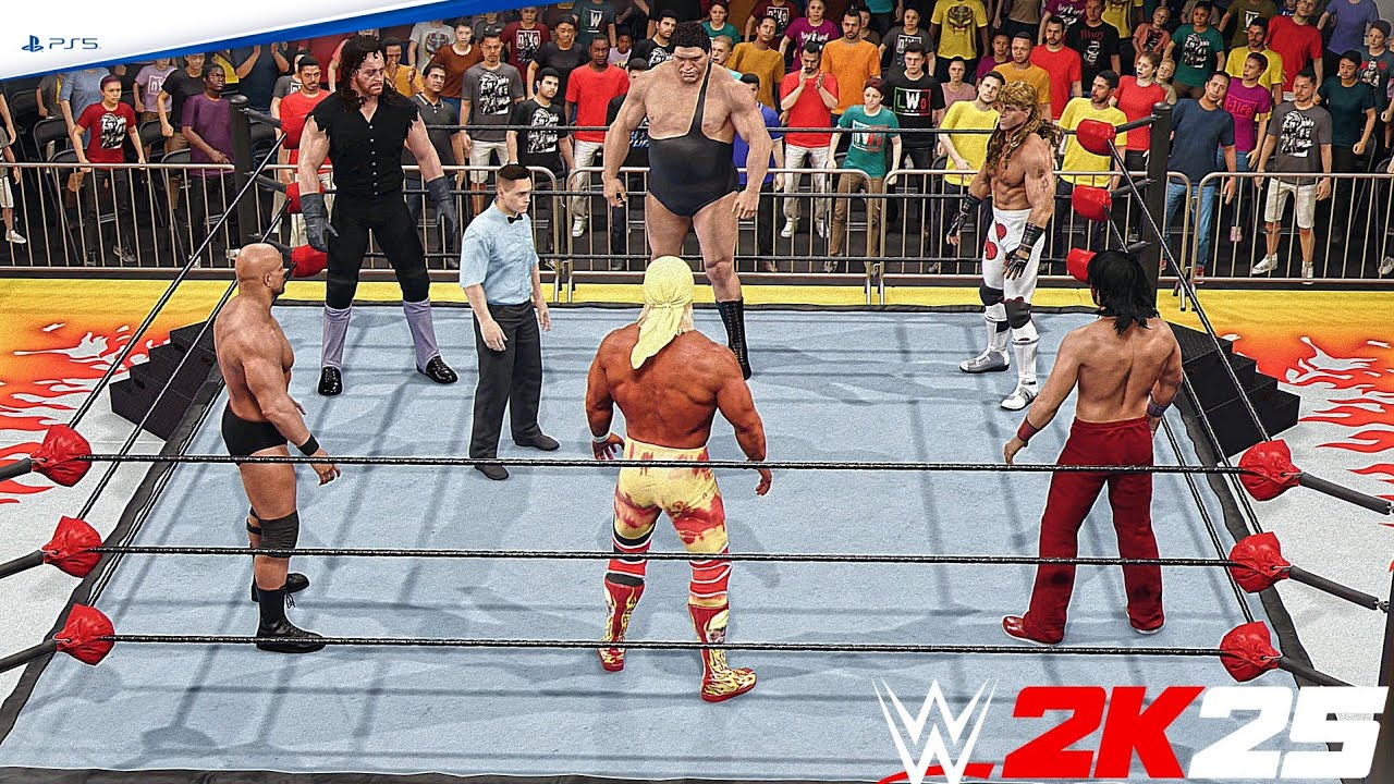 WWE 2K25 | Andre Giant vs Undertaker vs Hulk Hogan vs HBK vs Stone Cold vs Great Muta Championship
