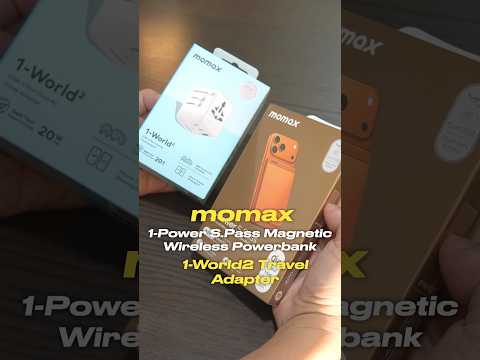 momax 1-Power S.Pass Magnetic Wireless Powerbank and 1-World2 Travel Adapter Unboxing (ASMR)