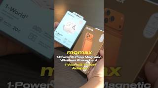 momax 1-Power S.Pass Magnetic Wireless Powerbank and 1-World2 Travel Adapter Unboxing (ASMR)