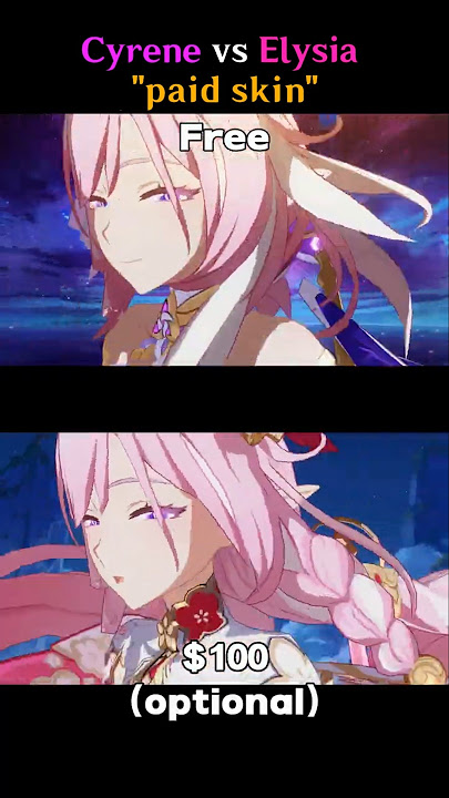 Cyrene 'paid' skin vs Elysia 'paid' skin #hsr #honkaistarrail