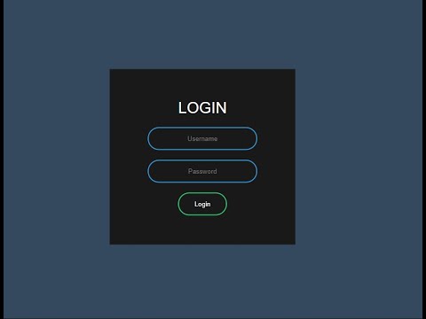Designing of Animated  login form using HTML and CSS(Speed Coding)