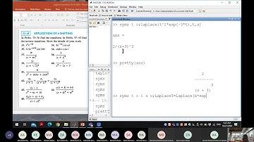 Inverse Laplace Transform Using Matlab