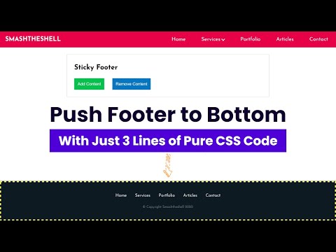 Video: How To Push The Footer To The Bottom