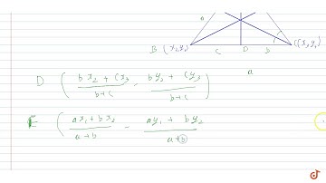 Prove that the coordinates of the centre of the circle inscribed in the triangle, whose vertice...