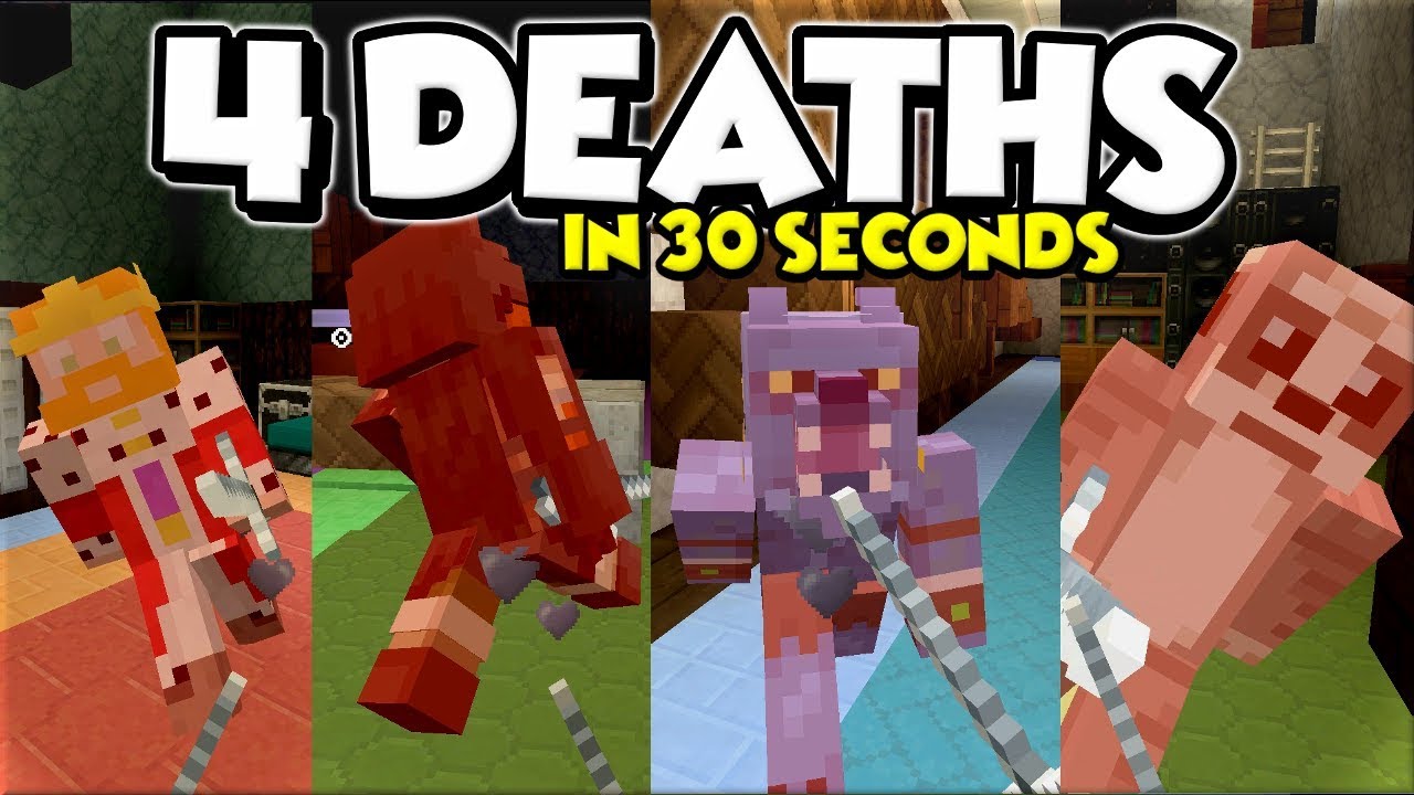 4 PLAYERS DIED IN 30 SECONDS . . . . WHAT !!! - Minecraft xbox Murder Mystery 2 [05]