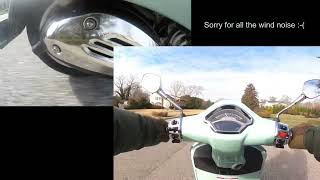 2023 Vespa GTS 300 Exhaust and surprise road hazard at end