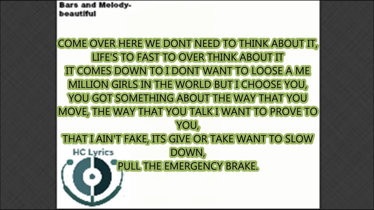 BARS AND MELODY BEAUTIFUL FULL LYRICS VIDEO YouTube