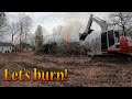 Burning The Brush Pile And Finishing The Clearing