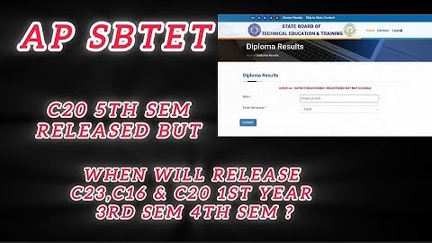 Ap diploma C20 5th sem results latest updates link activated| ap diploma C20, C23 results