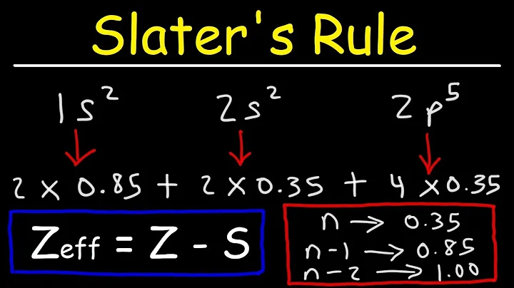 How To Use Slater's Rule to Estimate The Effective Nuclear Charge