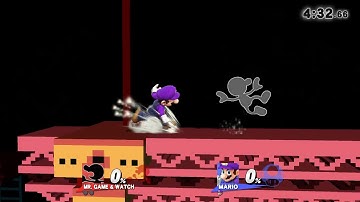 Mr. Game & Watch: No-damage Stock + ragequit