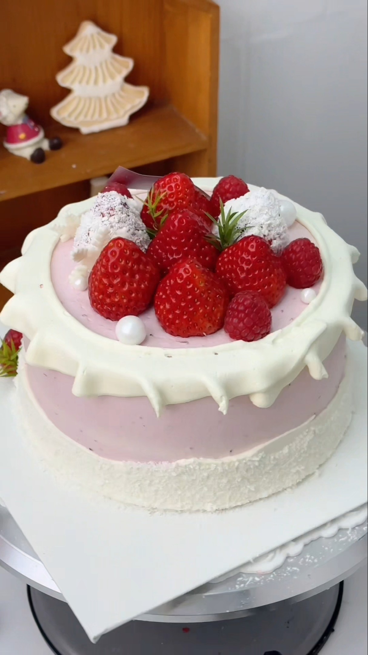 Immersive cake making | Strawberry cake tutorial ❗️  to make cakes Cake tutorial I am a cake maker