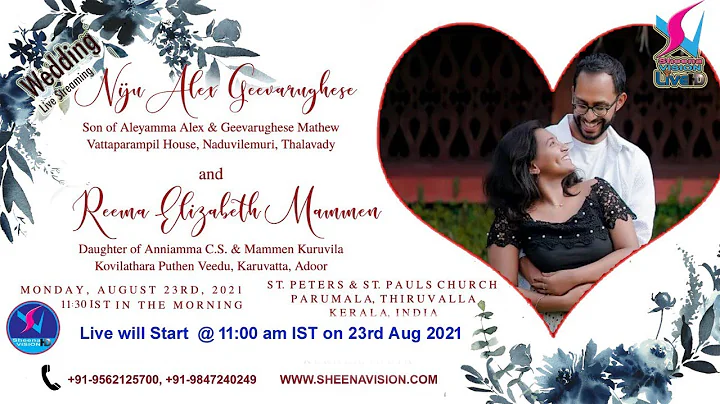 Wedding of Niju Alex Geevarughese with  Reema Eliz...