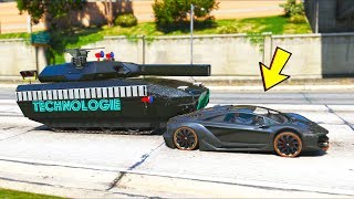 He tried to run from my POLICE TANK!! (GTA 5 Mods Gameplay)