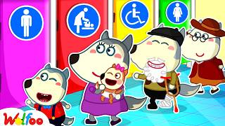 Which Restroom Should Baby Go To? 🚽 Funny Cartoons for Kids | Cartoons Kids | Wolfoo Family