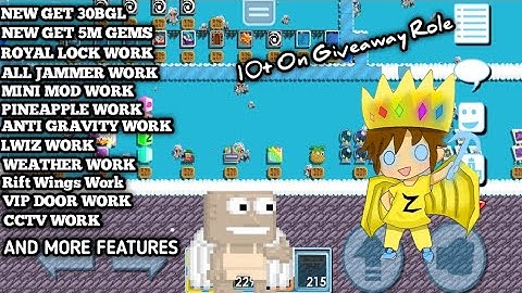 Growtopia Private Server || FiveTopia || New Get 30Bgl And 5m Gems😱