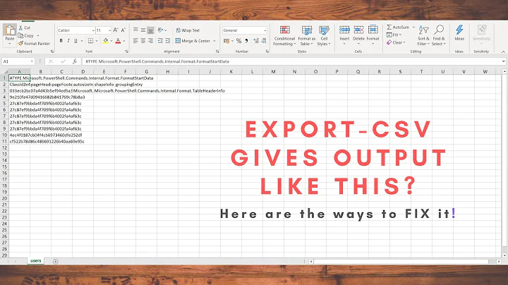 Export-CSV output issue
