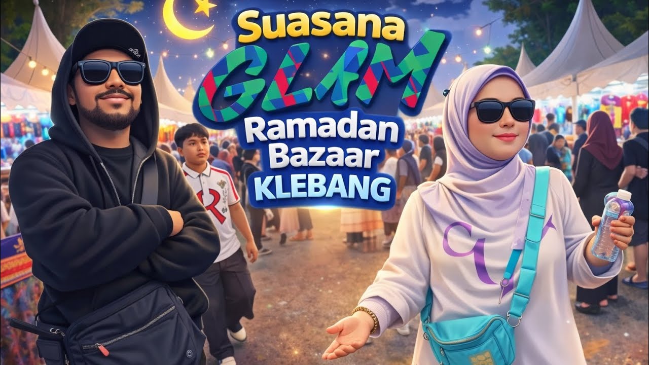 GLAM BAZAAR RAMADAN KLEBANG MELAKA | SEHARI SEBELUM PUASA × DJI OSMO 360'