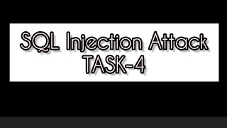 Task-4/SQL Injection Attack Lab.