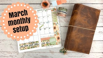 March monthly using Cocoa Daisy "Orchard Path" collection.  #CocoaDaisy #Marchplanner #OrchardPath