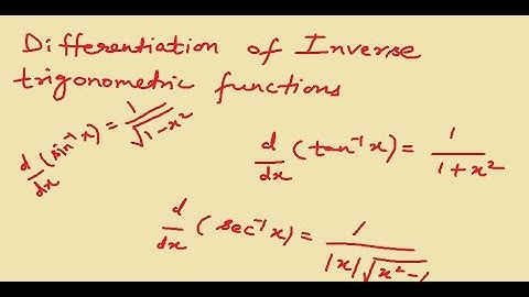 1001 Differentiation of Inverse Trigonometric Functions by Dinesh K Khatri GPC Dungarpur