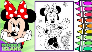 Coloring Minnie Mouse! 🎀🎨 Fun Disney Coloring Video for Kids