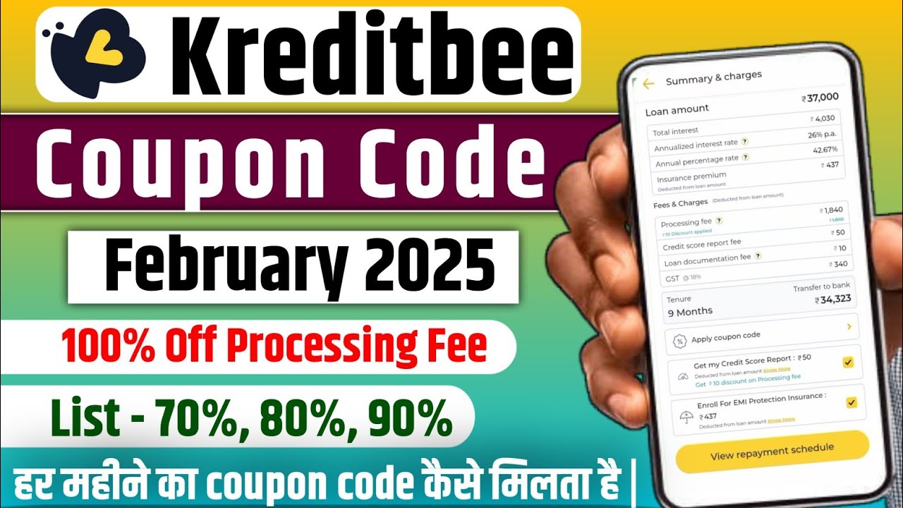 Fibe Promo Code kreditbee coupon Code February 2025 | kreditbee coupon For Processing ...