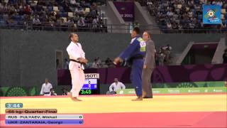 Mikhail Pulyaev vs Giorgi Zantaraia European judo teams championships - Baku 2015