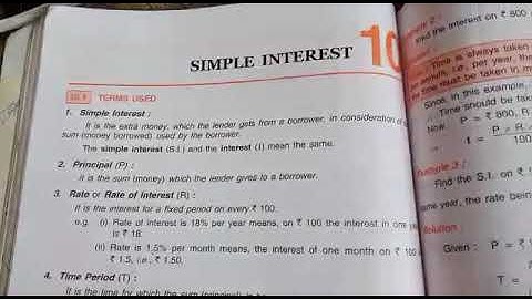 Q1  part V ch-10 simple interest class VII Maths by love with mathematics