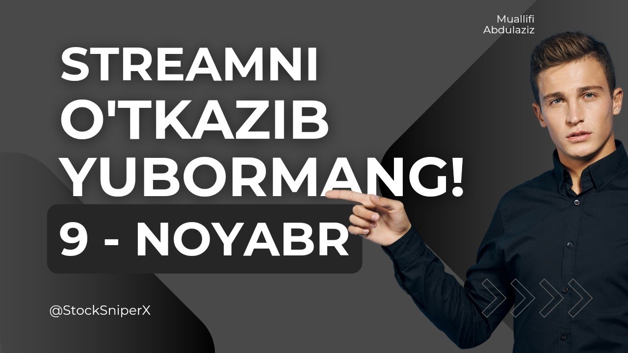 STREAMNI O'TKAZIB YUBORMANG!!! 