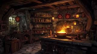 The Alchemist’s Hearth | Medieval Fantasy Ambience & Cozy Potion Workshop