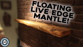 Making A Live Edge Floating Mantle (Woodworking)