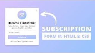 Subscription Form using HTML CSS & PHP  Popup Email Subscription Box in PHP