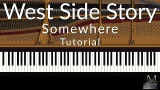 Full West Side Story - Somewhere - Piano Tutorial / Visualizer - Maximizer Guide