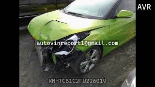 KMHTC61C2FU226019 2015 Hyundai Veloster