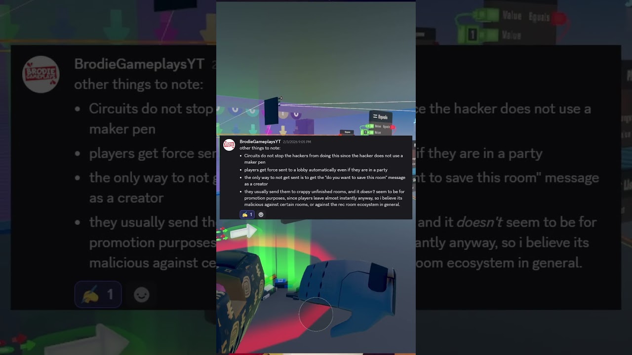 Хакеры из Rec Room силой заставляют вас переходить в другие комнаты!