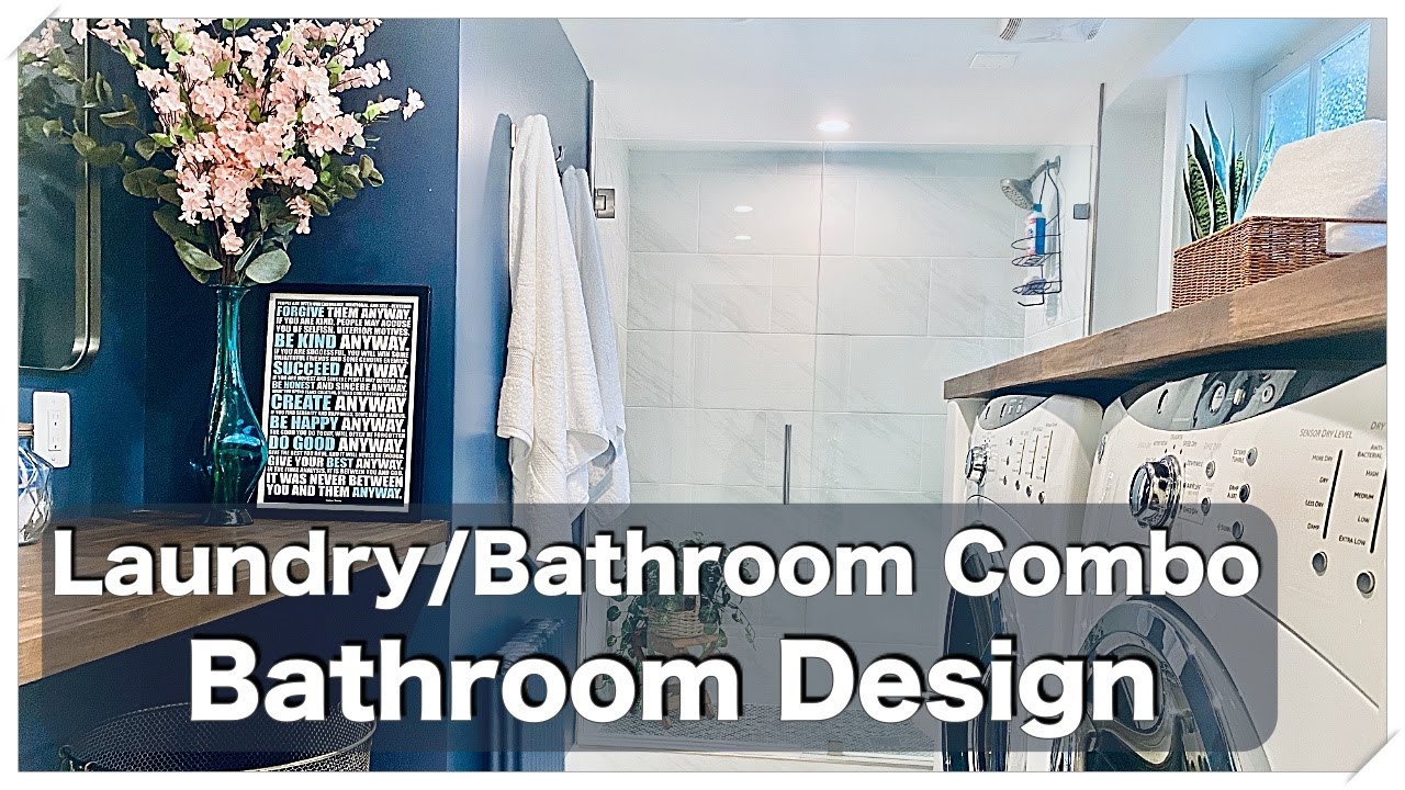 Small Bathroom Modern Design Laundry and Bathroom Combo YouTube